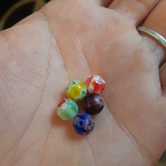 Murano Style Millefiori Beads Handblown Glass - Picture 4 of 6